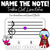 Name the Note - Digital Music Game Treble Clef Lines  PDF